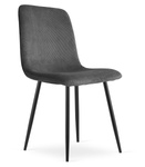 "Krzesło RIFT - szary sztruks / nogi kolor czarny x 1"