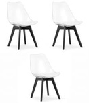 Transparentne krzesła MARK - Przezroczyste krzesła kuchenne z tworzywa (3 sztuki)