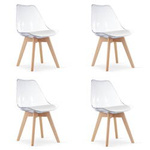 Nowoczesne przezroczyste krzesła do jadalni MARK - Transparentne krzesła (4szt)