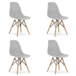 Skandynawskie szare krzesła do jadalni OSAKA (4szt) - Tanie krzesła kuchenne