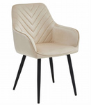 "Krzesło NANA - beż aksamit / nogi czarne x 1"