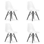 Transparentne krzesła OSAKA - Plastikowe, przezroczyste krzesła do jadalni (komplet 4)