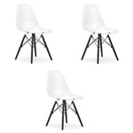 Transparentne krzesła OSAKA - Plastikowe, przezroczyste krzesła do jadalni (zestaw 3)