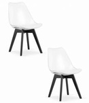 Transparentne krzesła MARK - Przezroczyste krzesła kuchenne z tworzywa (2 sztuki)