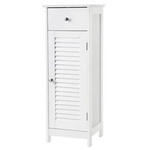 Biała szafka łazienkowa z szufladką - Słupek regał łazienkowy - VASAGLE BBC43WT