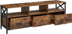 Rustykalna szafka RTV - Szafka pod telewizor z 3 szufladami (Brąz Vintage) VASAGLE LTV301B01V1