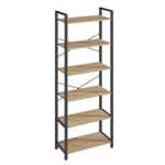 Rustykalny regał do salonu - Loftowa półka na książki (Dąb Sonoma) VASAGLE LLS062B11