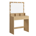 Toaletka kosmetyczna z lustrem i oświetleniem (Dąb Sonoma) VASAGLE RDT120T11