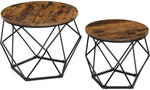 Zestaw dwóch stolików kawowych - Loftowe stoliki do salonu (2 sztuki) VASAGLE LET040B01V1