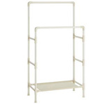 Kremowy stojący wieszak na ubrania - Podwójny stojak na ubrania - SONGMICS RDR01WT