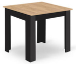 Stół kuchenny NP 80x80 - Kwadratowy stół do jadalni, blat Artisan i czarne nogi