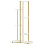 Kwietnik Glamour, stojak na kwiaty typu regał - kolor złoty z 6 jasnymi półkami