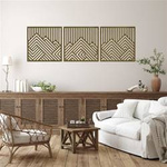 3D DEKORACYJNE PANELE GEOMETRYCZNE, NOWOCZESNA DEKORACJA ŚCIENNA, BEJCA