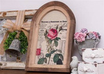 RUSTYKALNA DEKORACJA ŚCIENNA, RÓŻA, VINTAGE, RETRO STYL