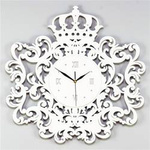 Dekoracyjny zegar ścienny ażurowy VITTORIO w kolorze białym, ORNAMENTI