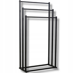 Stojak na ręczniki 3 szczeble - czarny - M