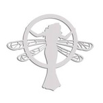 Dekoracyjny panel ażurowy, SECESJA, WOMAN DRAGONFLY, Dekoracja ścienna 3D, Ornament, BIAŁY