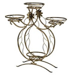 Kwietnik metalowy PRIMADONNA na 4 doniczki / stojak ozdobny na kwiaty [wys. 94 cm]