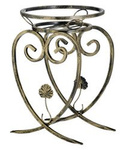 Kwietnik metalowy ozdobny art deco SERCE / stojak na kwiaty [wys. 48 cm]