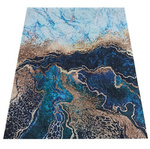 Dywan poliestrowy nowoczesny marmurowy niebieski Horeca-New 111 60x100 cm