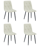 "Krzesło LIBRA - beż materiał / nogi czarne x 4"