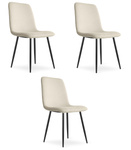 "Krzesło RIFT - beż / nogi kolor czarny x 3"