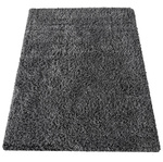 Dywan bez wzorów gęsty i gładki typu shaggy Kamel ciemny szary antracyt 160x220 cm