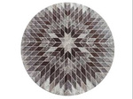 Dywan beżowy okrągły geometryczny do salonu Rozeta Panamero 10 koło 80 cm