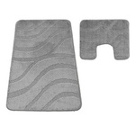 Komplet łazienkowy Montana z wycięciem Symphony Grey Komplet (50 cm x 80 cm i 40 cm x 50 cm)