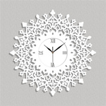 Dekoracyjny zegar ścienny VINTAGE w stylu francuskim, kolor biały, ORNAMENTI