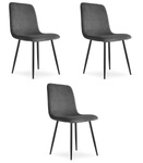 "Krzesło RIFT - szary sztruks / nogi kolor czarny x 3"