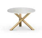 Stolik kawowy okrągły skandynawski oryginalny wzór [średnica 80 cm] STK-TRIPLE-80