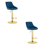 Hoker KAST - aksamit granatowy / baza złota x 2