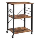 Wózek kuchenny na kółkach - Mobilna półka kuchenna (Brąz Vintage) VASAGLE KKS60XV1