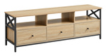 Rustykalna szafka RTV - Szafka pod telewizor z 3 szufladami (Dąb Sonoma) VASAGLE LTV301B11