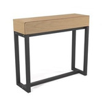 Konsola z dużą szufladą fornir / sklejka LOFT [szer. 100 cm] K-DES1-PRO