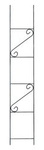 Podpora do roślin / stalowa drabinka do kwiatów / podpórka ogrodowa do roślin / wys. 150 cm