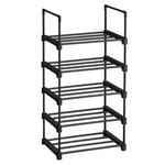 Czarny regał na buty - 5-poziomowa modułowa półka na buty SONGMICS LSA005B02