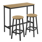 Stół Barowy + 2 Taborety - artisan - LBT219B88