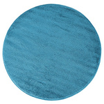 Dywan jednokolorowy niebieski do przedszkola okrągły z atestami Portofino 80 cm