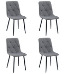 "Krzesło LIBRA - ciemny szary materiał / nogi czarne x 4"