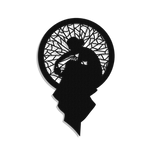 DEKORACYJNY PANEL AŻUROWY,  SECESJA, FANTINE , DEKORACJA ŚCIENNA 3D,ORNAMENT, CZARNY