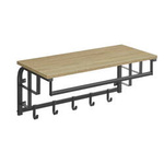 Wieszak ścienny z półką - Industrialna półka wisząca (Dąb Sonoma) VASAGLE LCR012B11