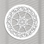 DEKORACYJNY PANEL AŻUROWY, LILIANNE, DEKORACJA ŚCIENNA 3D, ORNAMENT, 60 cm, BIAŁY