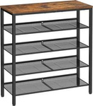 Wysoki regał na buty - 5-poziomowa półka na obuwie - Szafka na buty (Brąz Vintage) VASAGLE LBS038B01