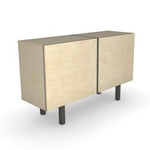 Nowoczesna duża komoda skandynawska z drewnem litym [75x122x39 cm] KOM-VERYSIMPL2-PRO