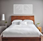 3D DEKORACYJNE PANELE GEOMETRYCZNE, MINIMALISTYCZNA DEKORACJA ŚCIENNA, BIAŁY