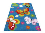 Dywan do pokoju dziecięcego Motylki Bella 14 niebieski 200x290 cm