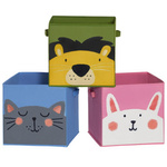 Pudełko tekstylne na zabawki - Pojemnik tekstylny dla dzieci 3 sztuki - SONGMICS RFB075P01