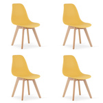 Krzesło KITO musztarda / nogi naturalne x 4